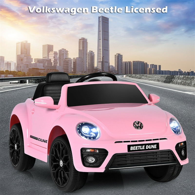 Licensed Volkswagen Beetle 12V Battery Powered Kids Ride On Car with Remote Control