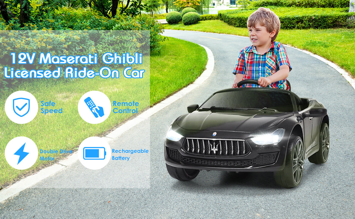 Maserati Gbili Licensed 12V Battery Powered Kids Ride On Car with Remote Control