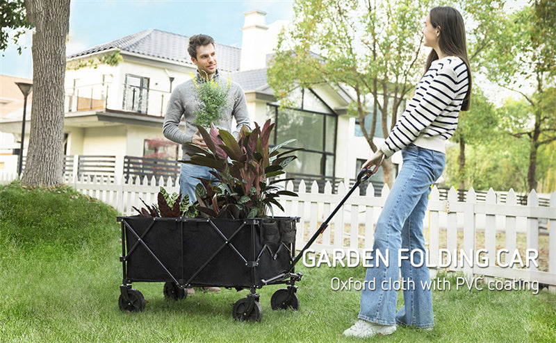 Outdoor Collapsible Utility Garden Wagon Cart Trolley Buggy