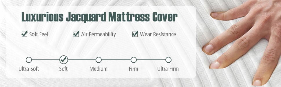 8" Twin XL Bed Mattress Gel Infused Memory Foam Mattress Convoluted Foam for Adjustable Bed Frame