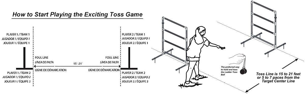 Bestoutdor ladder ball ladder toss game