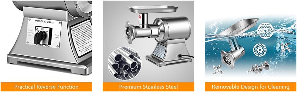 Costway Commercial Grade Meat Grinder Stainless Heavy Duty 1.5HP