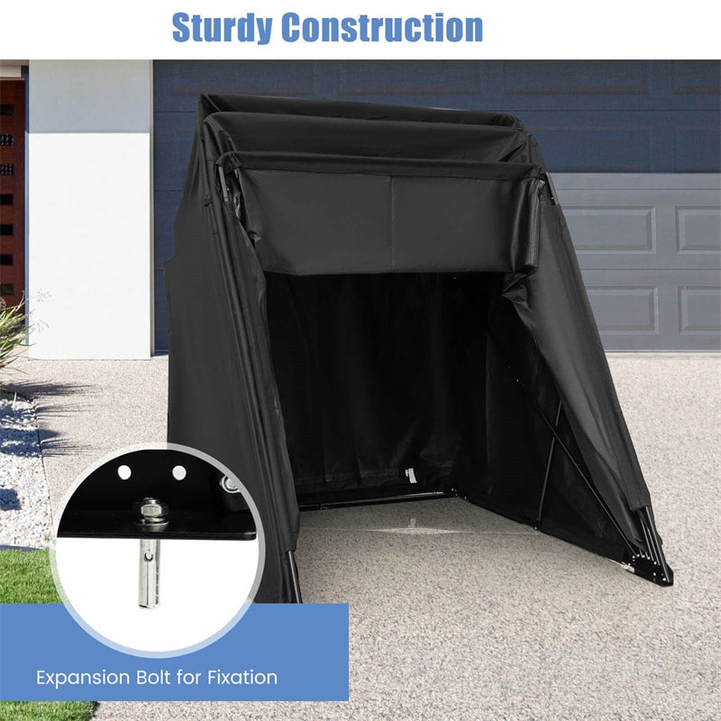 Heavy Duty Motorcycle Shelter 11.2' x 4.5' Waterproof Motorcycle Cover Outdoor Storage Tent Portable Motorcycle Garage with 600D Oxford Cover