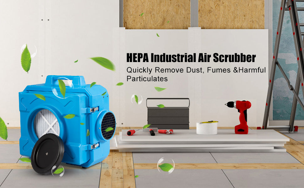HAPE Industrial Commercial Air Scrubber Heavy Duty Air Purifier Negative Air Machine for Water Damage Restoration
