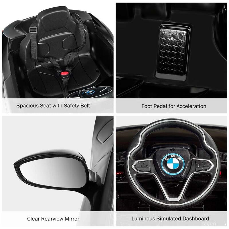 12V Kids BMW i8 Coupe Licensed Electric Ride On Car with 2.4G Remote Control