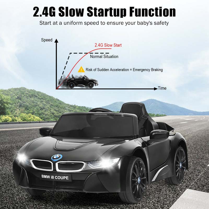 12V Kids BMW i8 Coupe Licensed Electric Ride On Car with 2.4G Remote Control