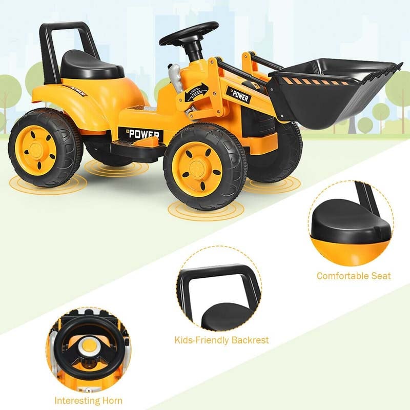 6V Kids Electric Ride On Excavator