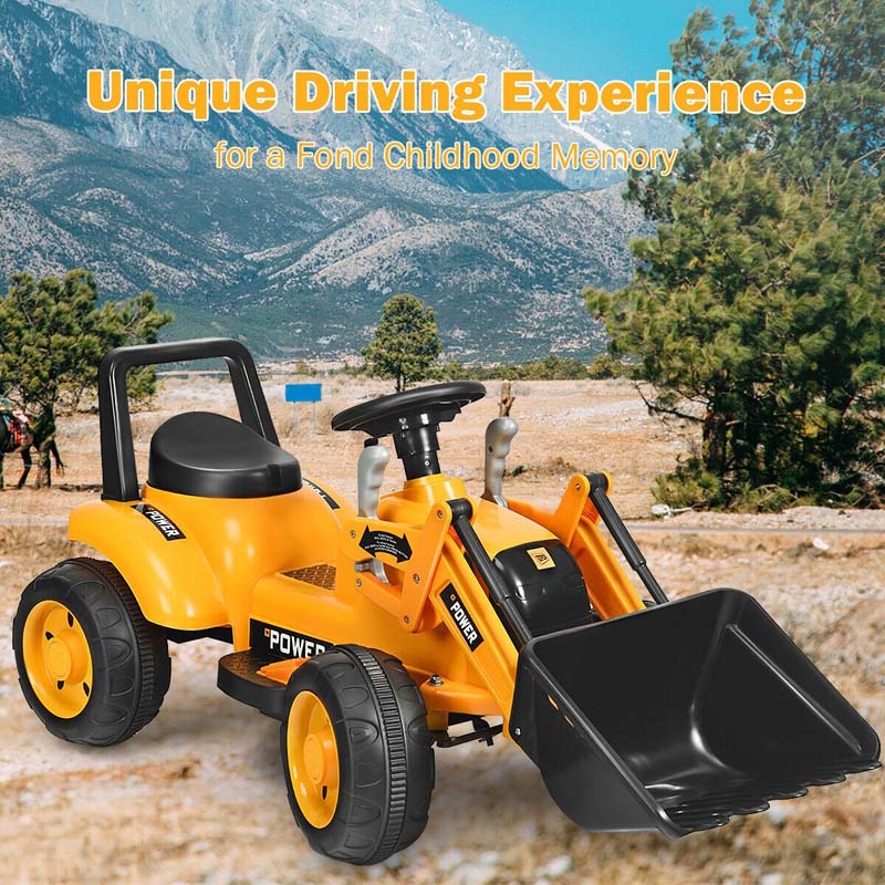 6V Kids Electric Ride On Excavator