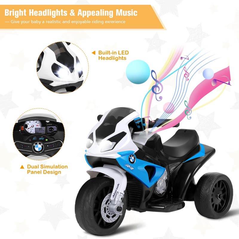 6V Kids BMW Licensed 3-Wheeler Electric Riding Motorcycle Toy