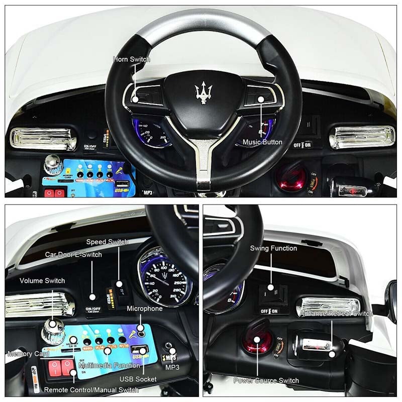 6V Kids Maserati Licensed Electric Ride-on Car with 2.4G Remote Controller