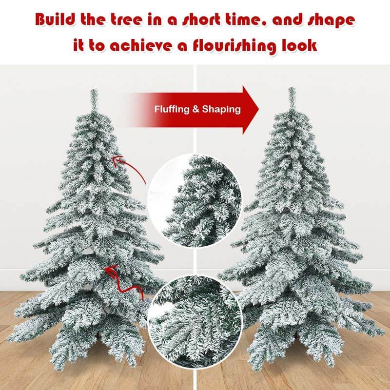 7.5 ft Snow Flocked Artificial Christmas Tree