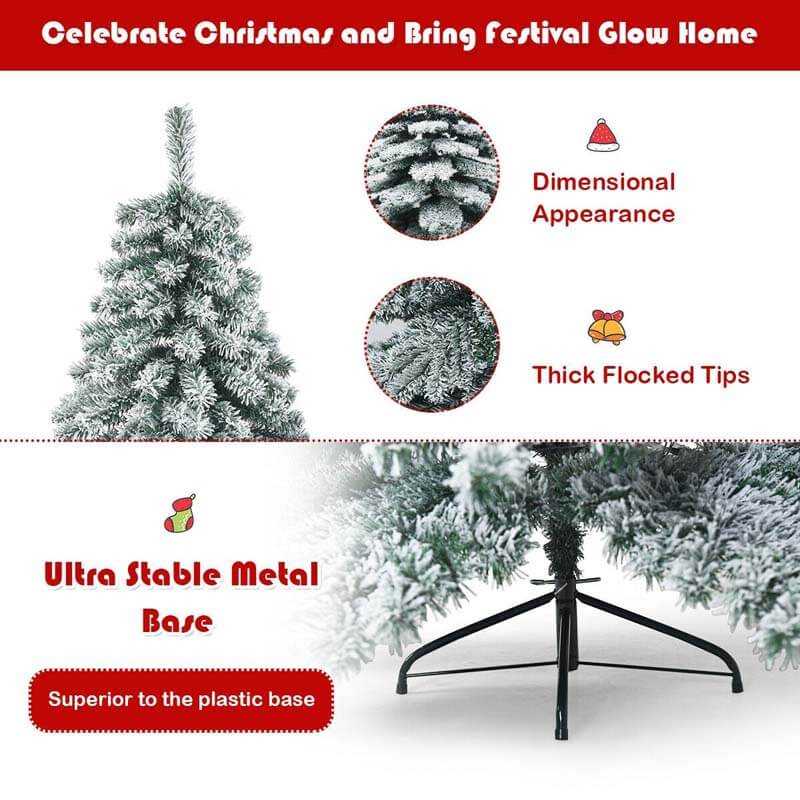 7.5 ft Snow Flocked Artificial Christmas Tree