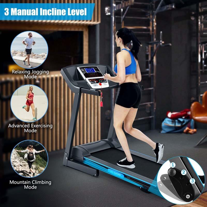 2.25 HP Folding Electric Treadmill Motorized Power Running Machine with LCD Display