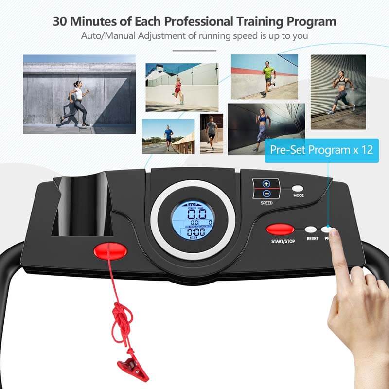 1 HP Electric Mobile Power Foldable Treadmill with Operation Display