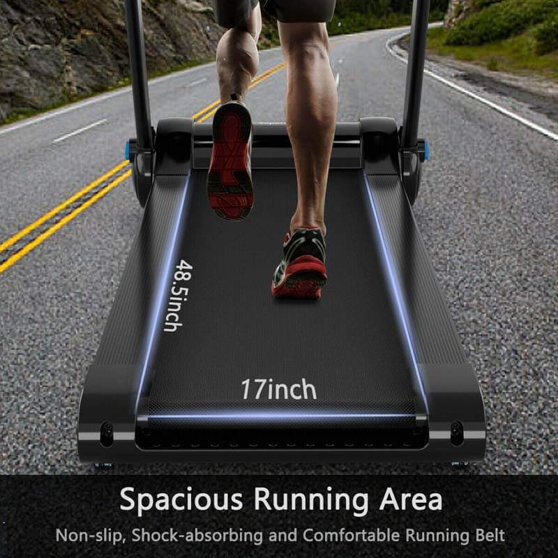 2.25 HP Folding Treadmill Running Cardio Training Machine with LED Touch Display