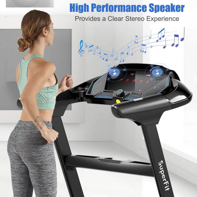 2.25 HP Folding Treadmill Running Cardio Training Machine with LED Touch Display