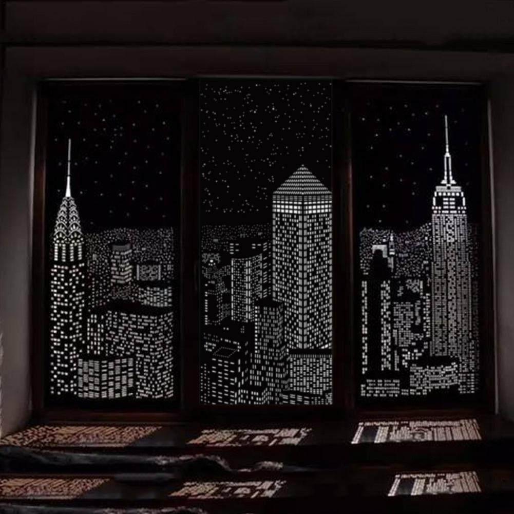 Unique City View Polyester Blackout Curtains