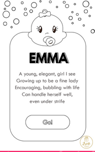 Baby and Kids Name Poems Printables - Emma