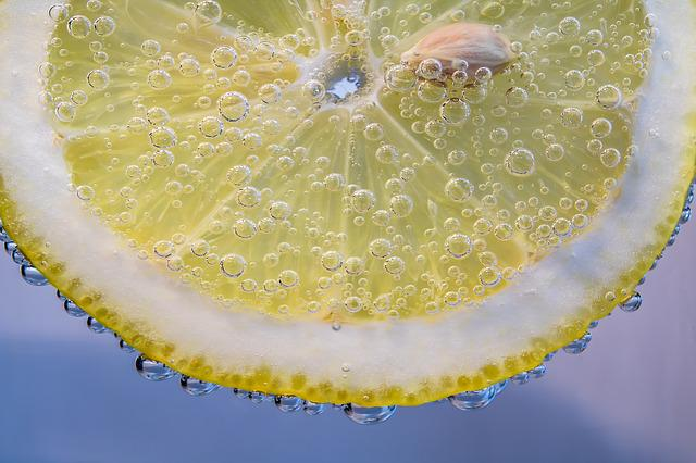 lemon rinse, purified bottled water