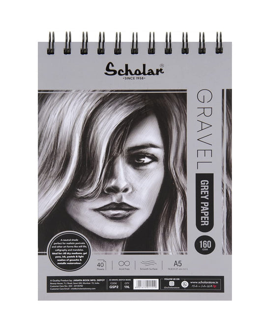 180 Gsm Black Paper Carbon Sketch Pad (40 Sheets) (BSP) - Scholar Stationery