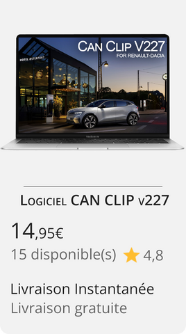 logiciel can clip V227 diagnostic Renault