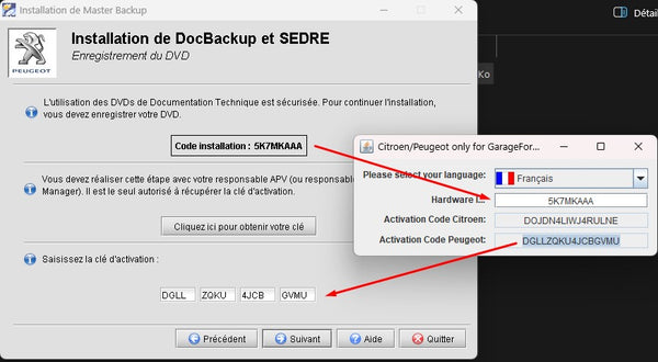 generate activation key peugeot service box sedre