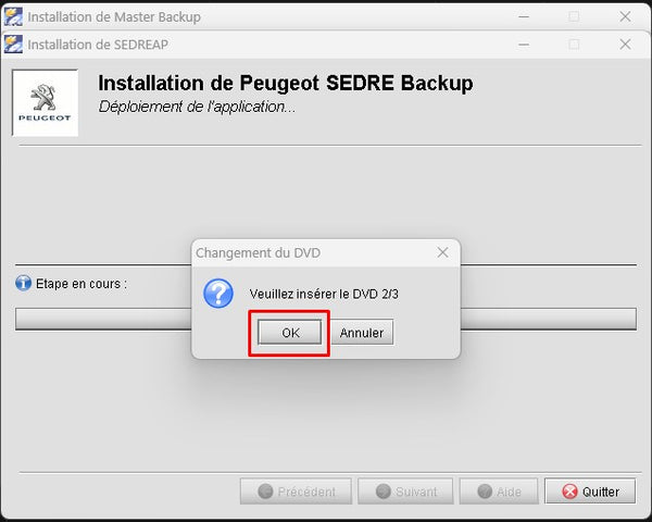 insérer le dvd 2 peugeot service box sedre