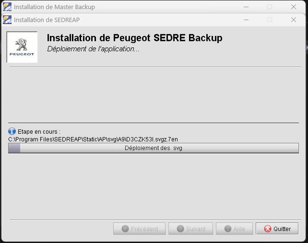 installation peugeot sedre