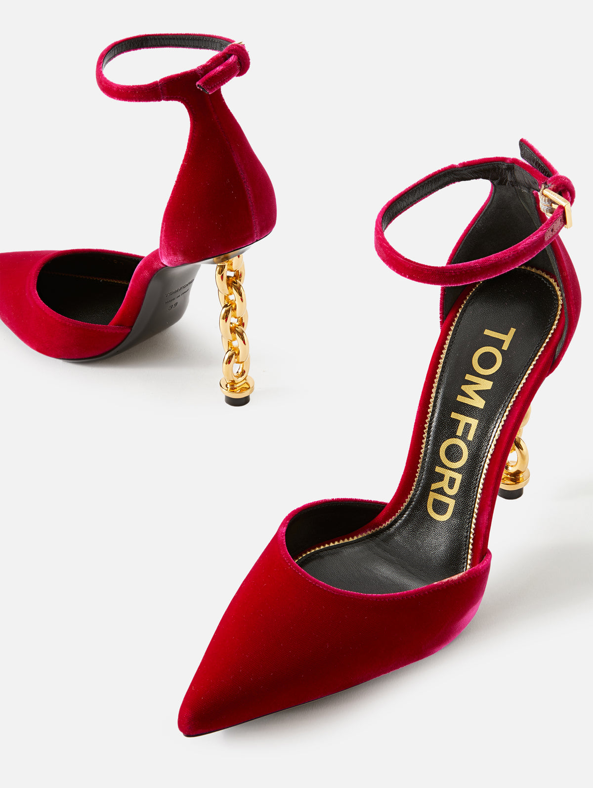 CHAIN HEEL D'ORSAY PUMP 105MM | TOM FORD | ELYSEWALKER