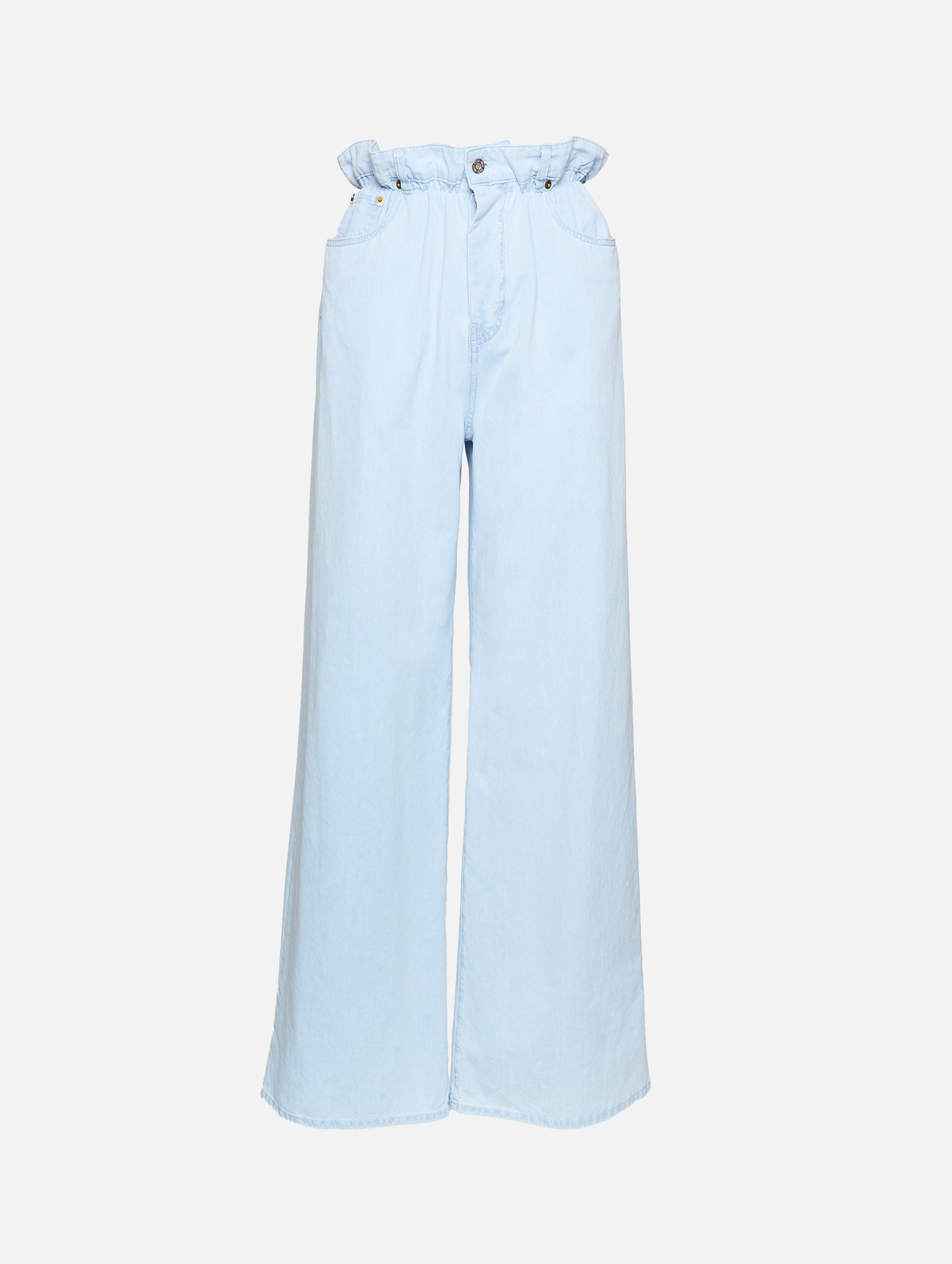 Paperbag Waist Denim Pant | MIU MIU | elysewalker