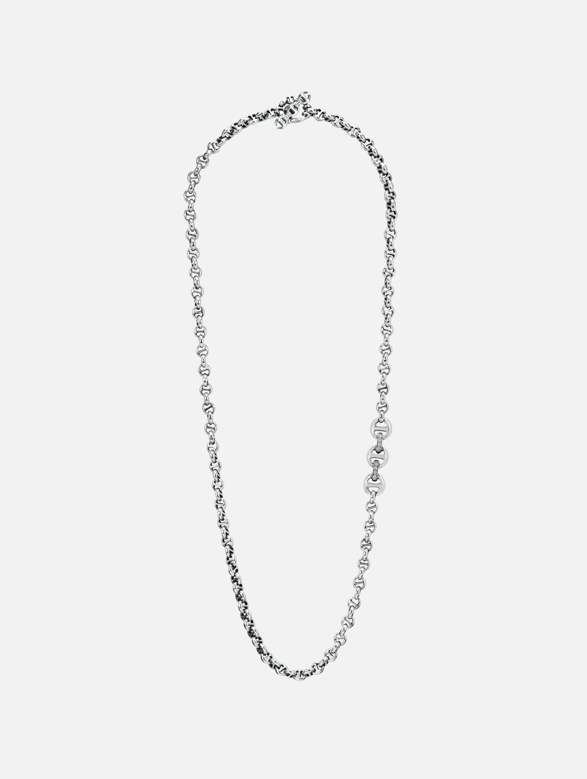 5mm Open Link Necklace With Diamond Toggle | HOORSENBUHS | elysewalker