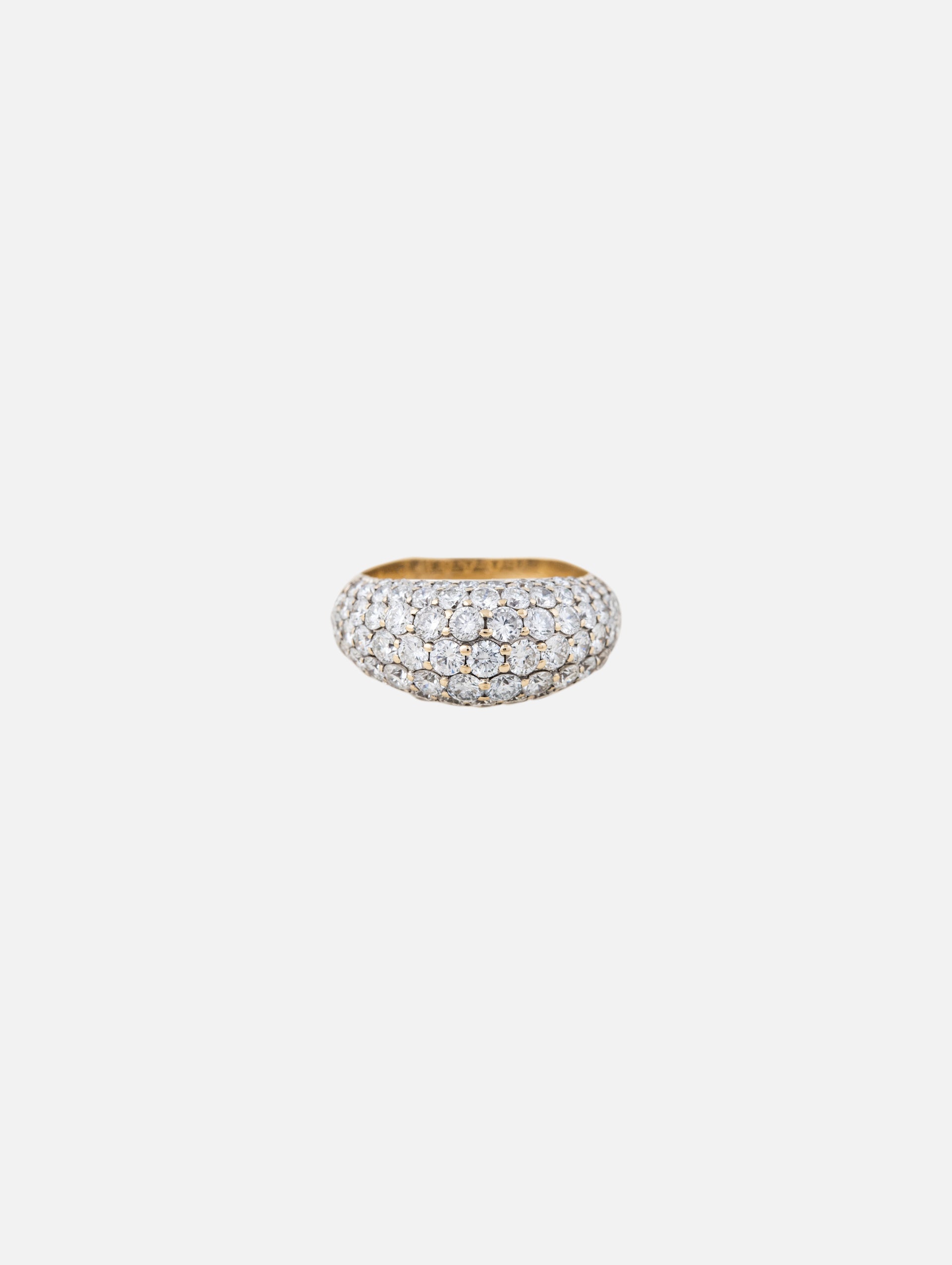 Graduated PavÃ© Diamond Dome Ring