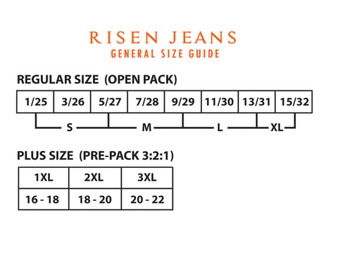 Risen Jean Size Guide – Variety Row Boutique