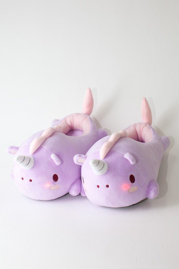 smoko unicorn light up slippers