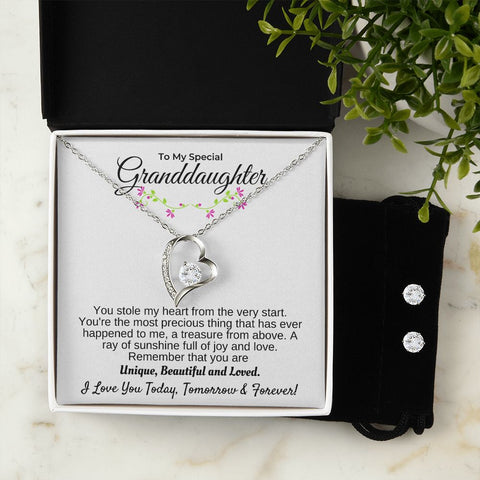 To My Beautiful Granddaughter You Had Me Wrapped Love Knot Necklace –  Alexa's Gift Shop