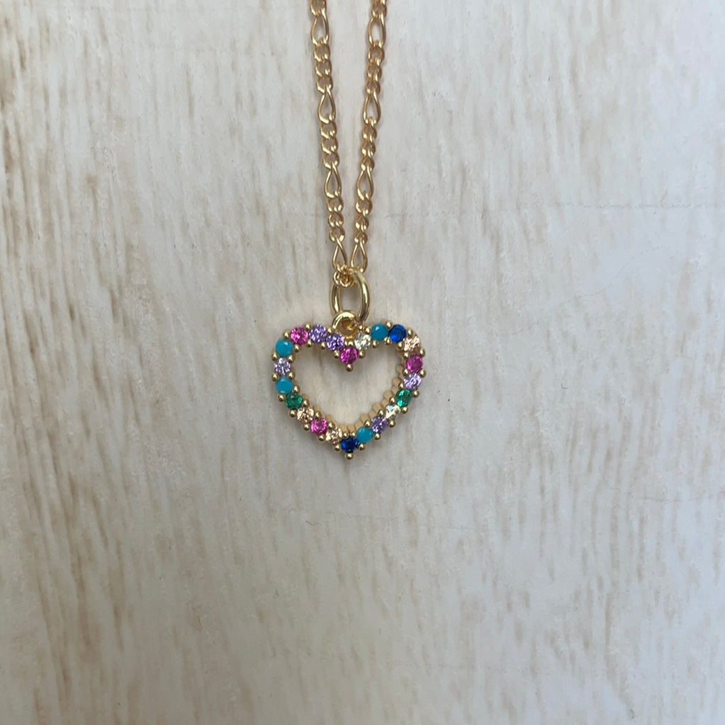 Rainbow Heart Necklace – Sloane ATX