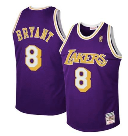 Los Angeles Lakers Kobe Bryant #8 Nba Throwback Blue Jersey - Bluefink