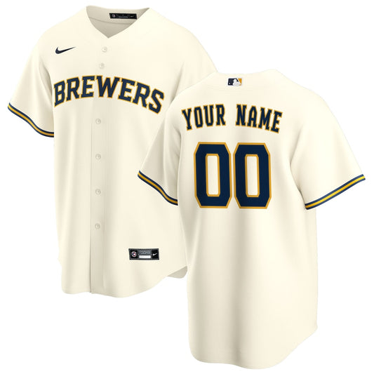 Men's Brew Crew Christian Yelich #22 Hader #71 Milwaukee Brew Baseball  Jersey