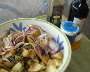 Sicilian Potato Salad with Olive Oil, Capers, and Oregano