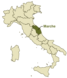 Map of Marche