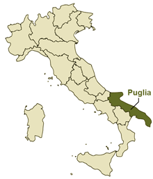 Map of Puglia