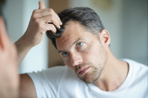 main examining hair line, hair loss prevention for men