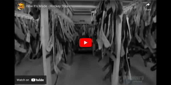YouTube thumbnail and link to How It's Made — Hockey Sticks.