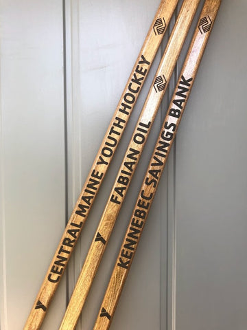 Personalized Wood Hockey Sticks
