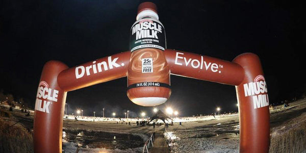 Image of the Muscle Milk display at the Michigan Pond Hockey Classic.