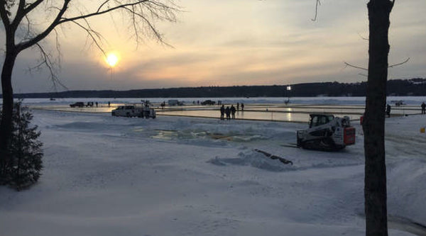 Image of rinks at Maine Pond Hockey Classic.