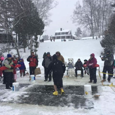Image of spectators at the Maine Pond Hockey Classic.