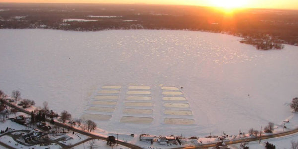 Landscape of the Michigan Pond Hockey Classic.