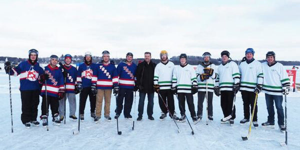 Team photo at the Lake Scugog Hockey Charity Tournament.