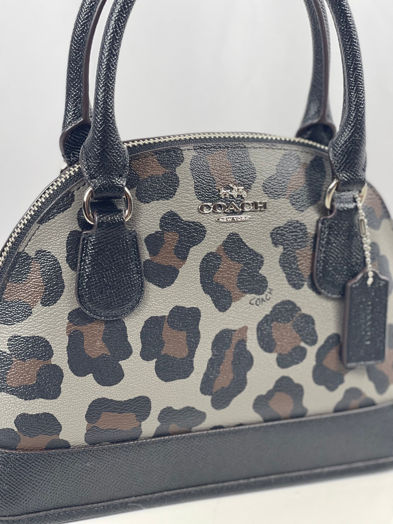 coach leopard satchel